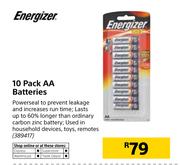 Energizer 10 Pack AA Batteries