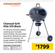 Megamaster Charcoal Grill Elite 570 Black