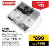 Franke Single Washtrough