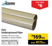 Marley PVC Underground Pipe-Each