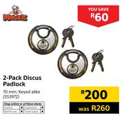 Mackie 2-Pack Discus Padlock