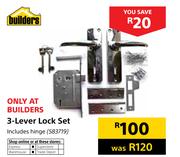 Builders 3-Lever Lock Set