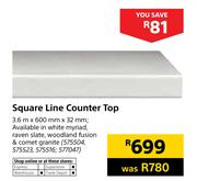 Square Line Counter Top