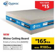 Rhino Ceiling Board (9mm x 1.2m x 3m)-Each