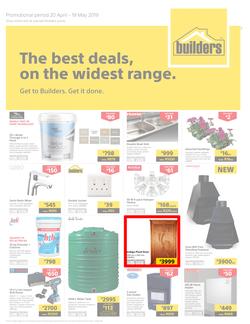 Builders KZN : The Best Deals On The Widest Range (20 Apr - 19 May 2019), page 1