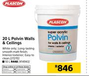 Plascon 20Ltr Polvin Walls & Ceilings