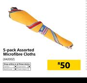 5 Pack Assorted Microfibre Cloths
