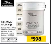 Fired Earth 20Ltr Walls & Ceilings
