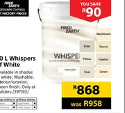 Fired Earth 20Ltr Whispers Of White