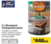 Dulux 5Ltr Woodgard Timbapreservative-Each
