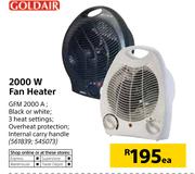 Goldair 2000W Fan Heater-Each