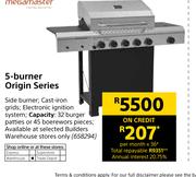 Megamaster 5 Burner Origin Series