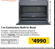 Megamaster 1m Contractors Built In Braai
