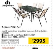 Design House Glass Steel 6 Seater Table