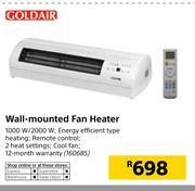 Goldair wall Mounted Fan Heater