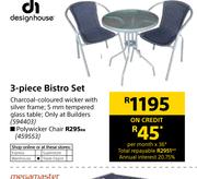 Design House 3 Piece Bistro Set