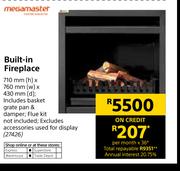 Megamaster Built In Fireplace-710mm(h) x 760mm(w) x 430mm(d)