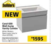 Builders Coral 630 Wall-Hung Vanity Combo