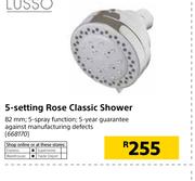 Lusso 5 Setting Rose Classic Shower