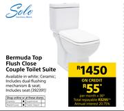 Solo Bermuda Top Flush Close Couple Toilet Suite
