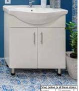 750mm White Vanity Cabinet Combo