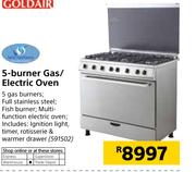Goldair 5 Burner Gas/Electric Oven