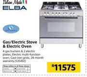 Italian Made Elba Gas/Electric Stove & Electric Oven