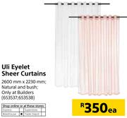 Uli Eyelet Sheer Curtains 2600mmX2230mm-Each