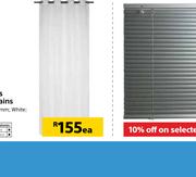 Sheer Lewis Eyelet Curtains White-1400mm x 2230mm Each