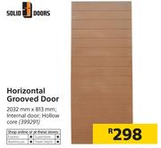 Solid Doors Horizontal Grooved Door-2032mm x 813mm