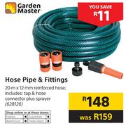 Garden Master Hose Pipe & Fittings-20m x 12mm
