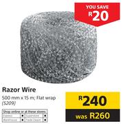 Razor Wire Flat Wrap-500mm x 15m