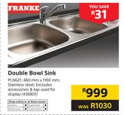 Franke Double Bowl Sink PLN621