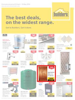 Builders Superstore Inland : The Best Deals On The Widest Range (20 Apr - 19 May 2019), page 1