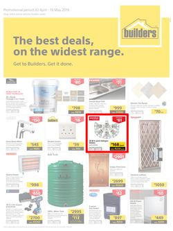 Builders Superstore Inland : The Best Deals On The Widest Range (20 Apr - 19 May 2019), page 1