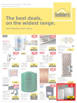 Builders Superstore Inland : The Best Deals On The Widest Range (20 Apr - 19 May 2019), page 1