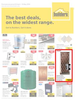 Builders Superstore Inland : The Best Deals On The Widest Range (20 Apr - 19 May 2019), page 1