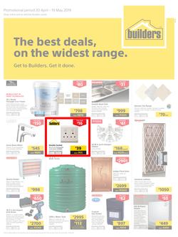 Builders Superstore Inland : The Best Deals On The Widest Range (20 Apr - 19 May 2019), page 1