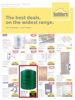 Builders Superstore Inland : The Best Deals On The Widest Range (20 Apr - 19 May 2019), page 1