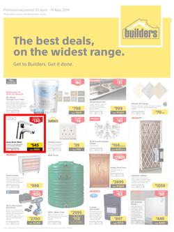 Builders Superstore Inland : The Best Deals On The Widest Range (20 Apr - 19 May 2019), page 1