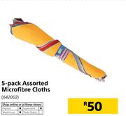 Assorted 5 Pack Microfibre Cloths