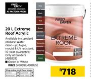 Fired Earth Extreme Roof Acrylic Green Or White-20Ltr