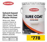 Plascon Solvent Based 20Ltr Sure Coat Plaster Primer