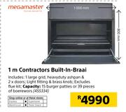 Megamaster 1 m Contractors Built In Braai