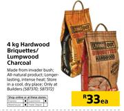 4kg Hardwood briquettes / Lumpwood Charcoal-Each