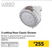 Lusso 5 Setting Rose Classic Shower