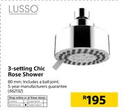 Lusso 3 Setting Chic Rose Shower