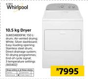 Whirlpool 10.5Kg Dryer 3LWED4830FW