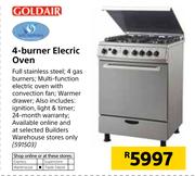 Goldair 4 Burner Electric Oven