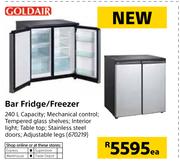 Goldair 240Ltr Bar Fridge/Freezer-Each